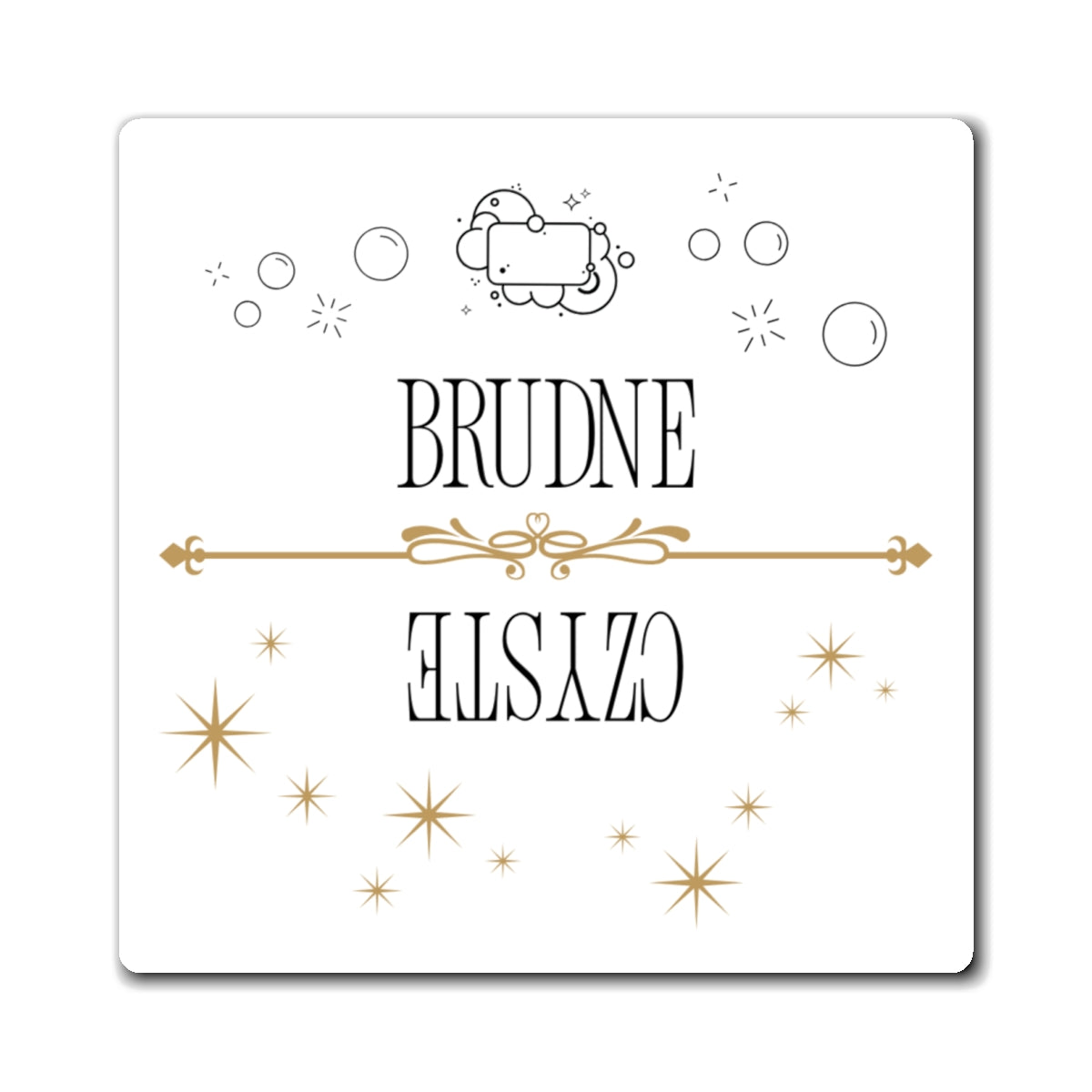 Czyste Brudne Dishwasher Magnet for Polish homes, Polish Dirty Clean Indicator