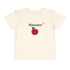 Manzana Apple and Pencil Toddler Tee Shirt by Printify