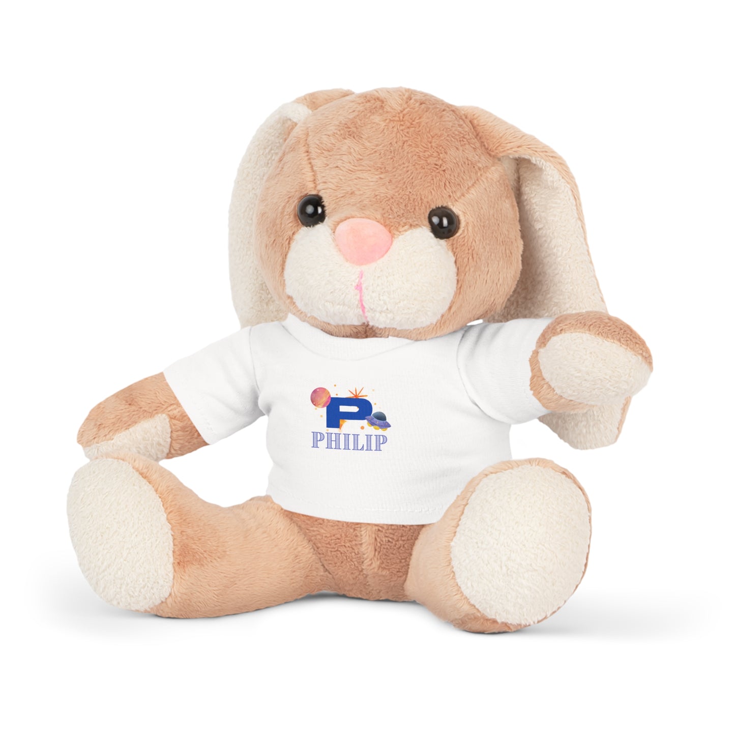 Personalized stuffed animal - Space themed with initial