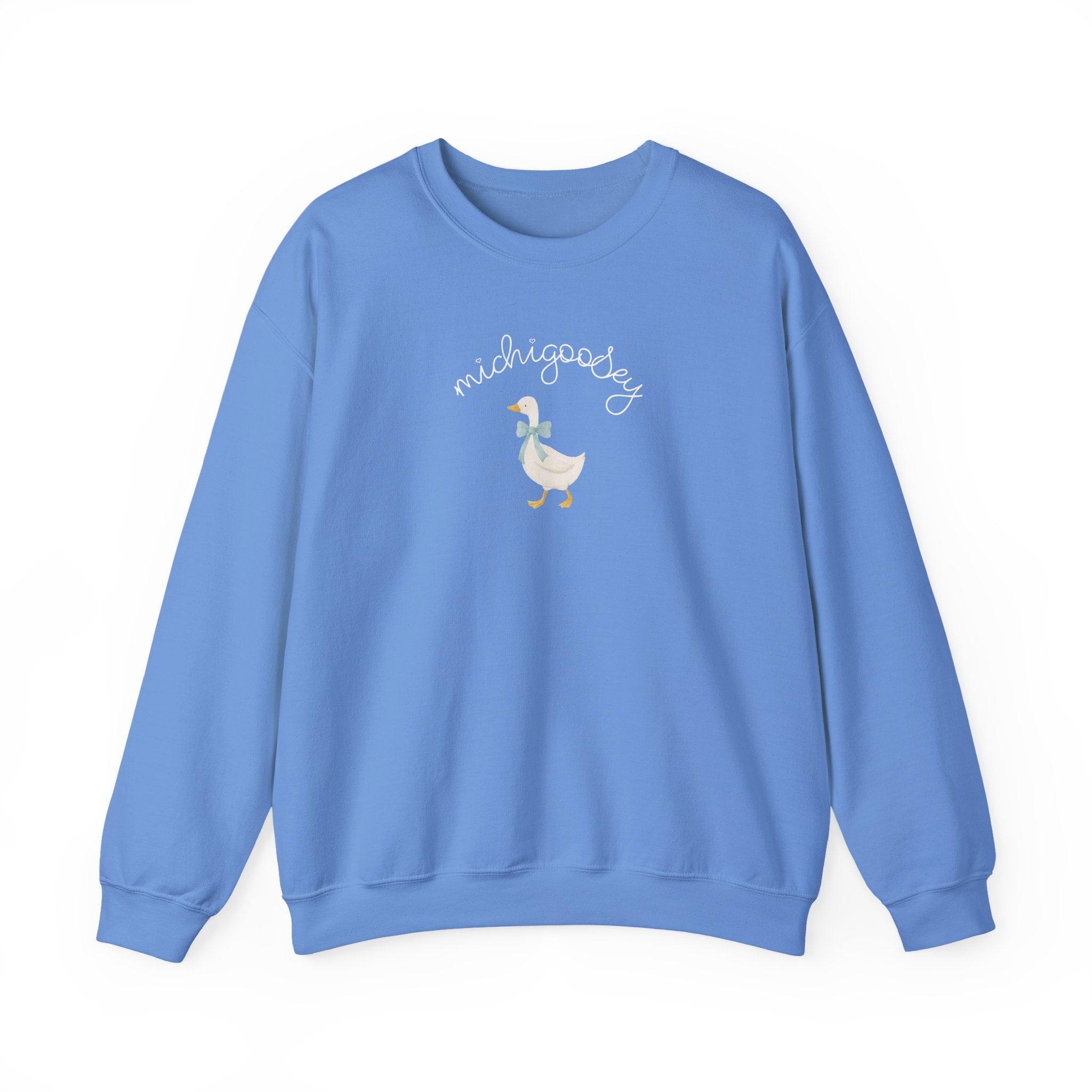 Michigoosey Goose Sweatshirt, Silly Goose Crewneck, Gander sweater, Michigan Wildlife Shirt, Novelty Animal Sweater