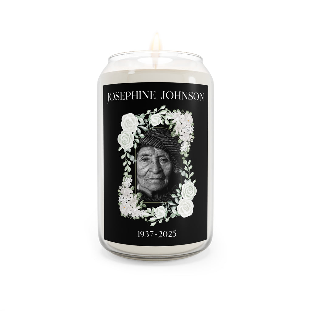 Personalized Scented Memorial Candle with photo - 13.75oz - La Vie Bien - Birthday Candle Gift - Bougie funérailles