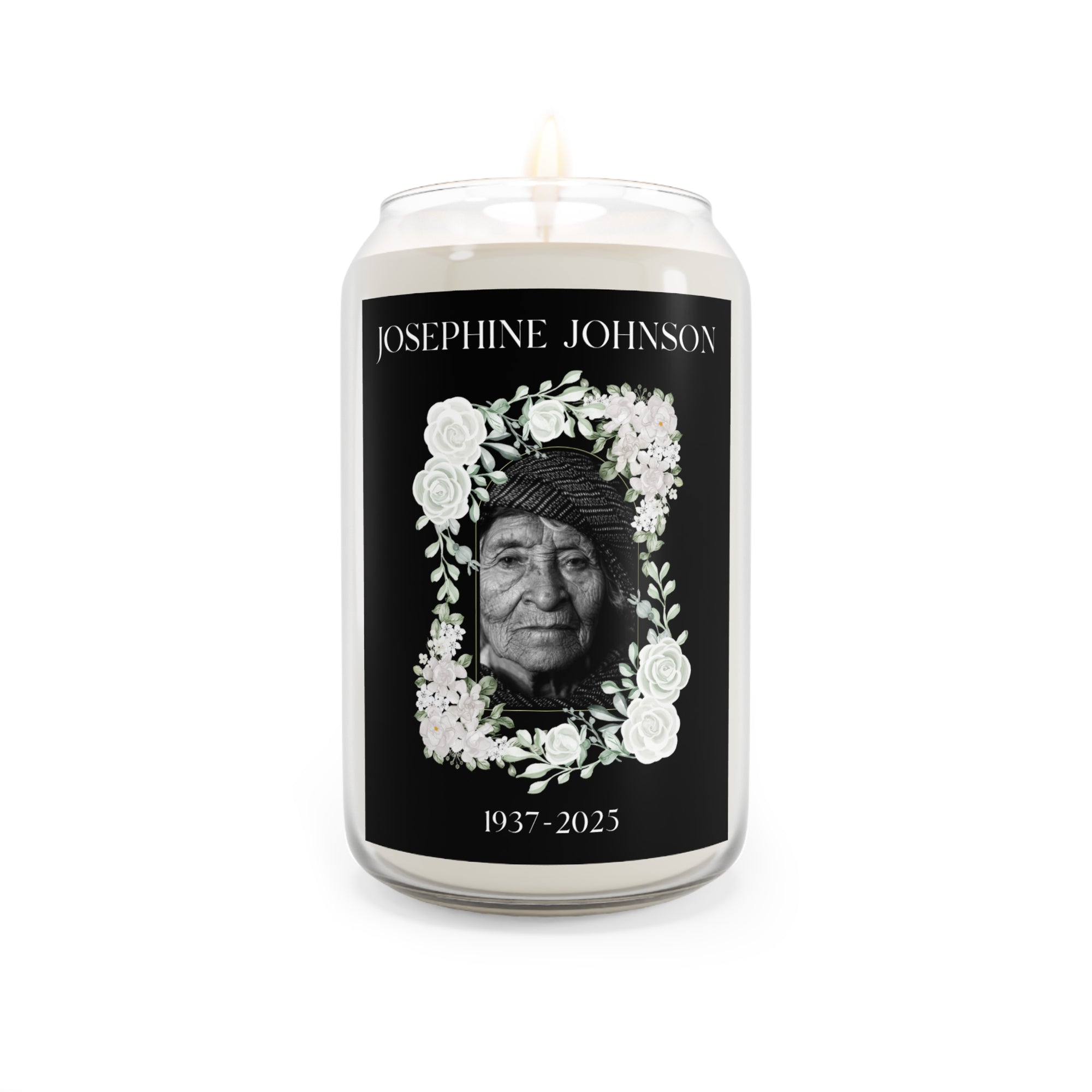 Personalized Scented Memorial Candle with photo - 13.75oz - La Vie Bien - Birthday Candle Gift - Bougie funérailles