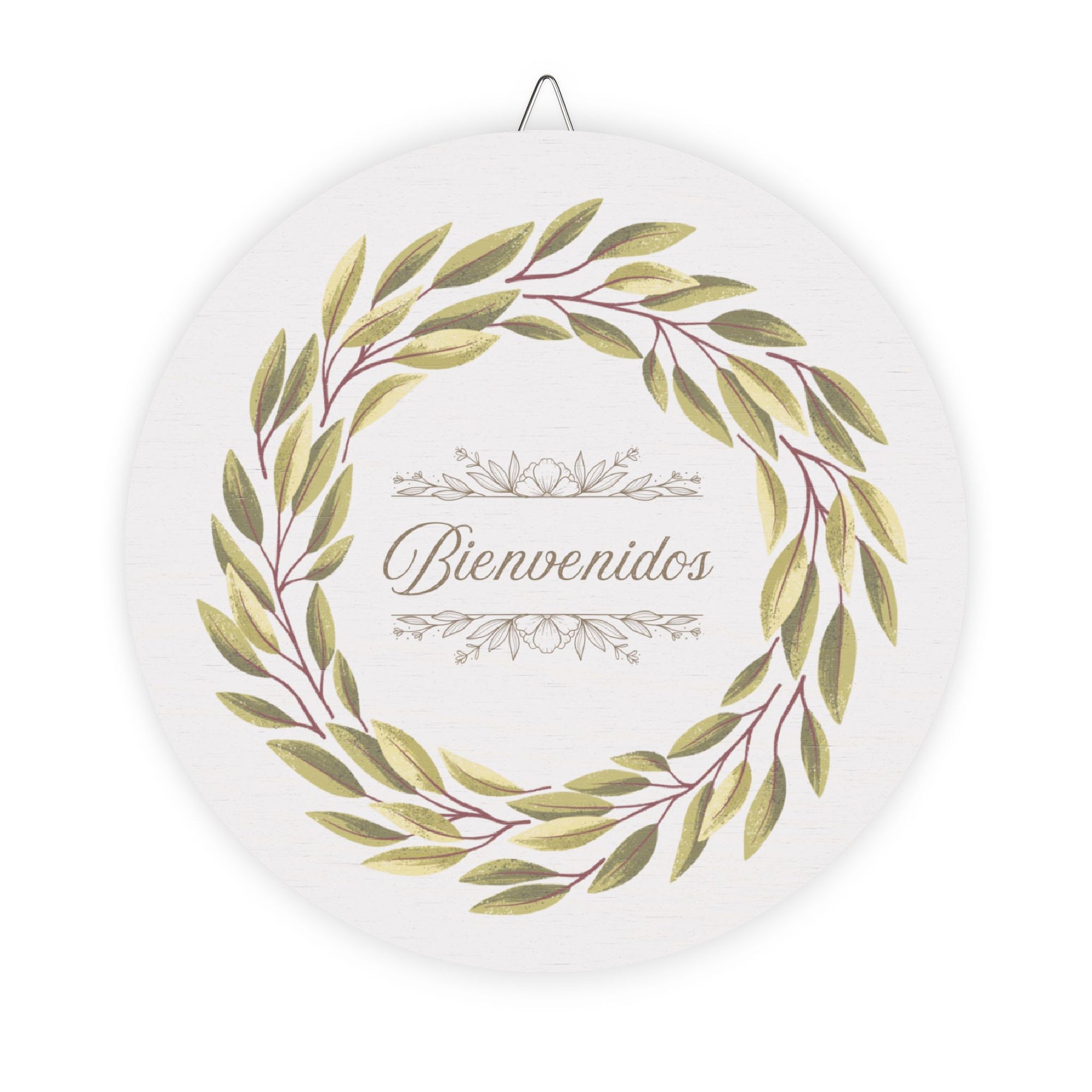 Bienvenidos Wooden Front Door Sign
