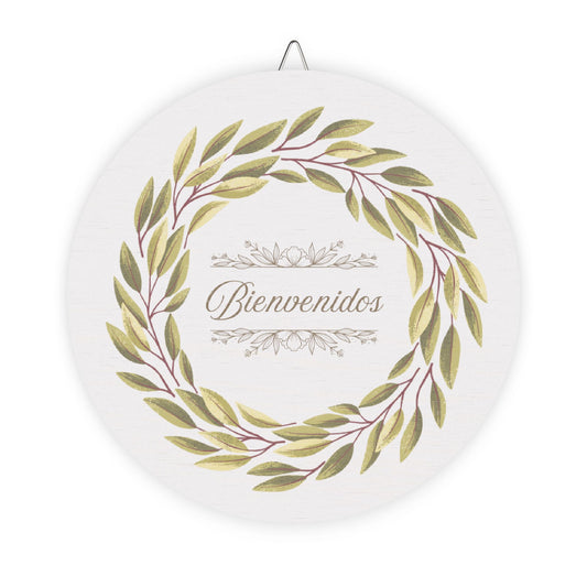 Bienvenidos Wooden Front Door Sign