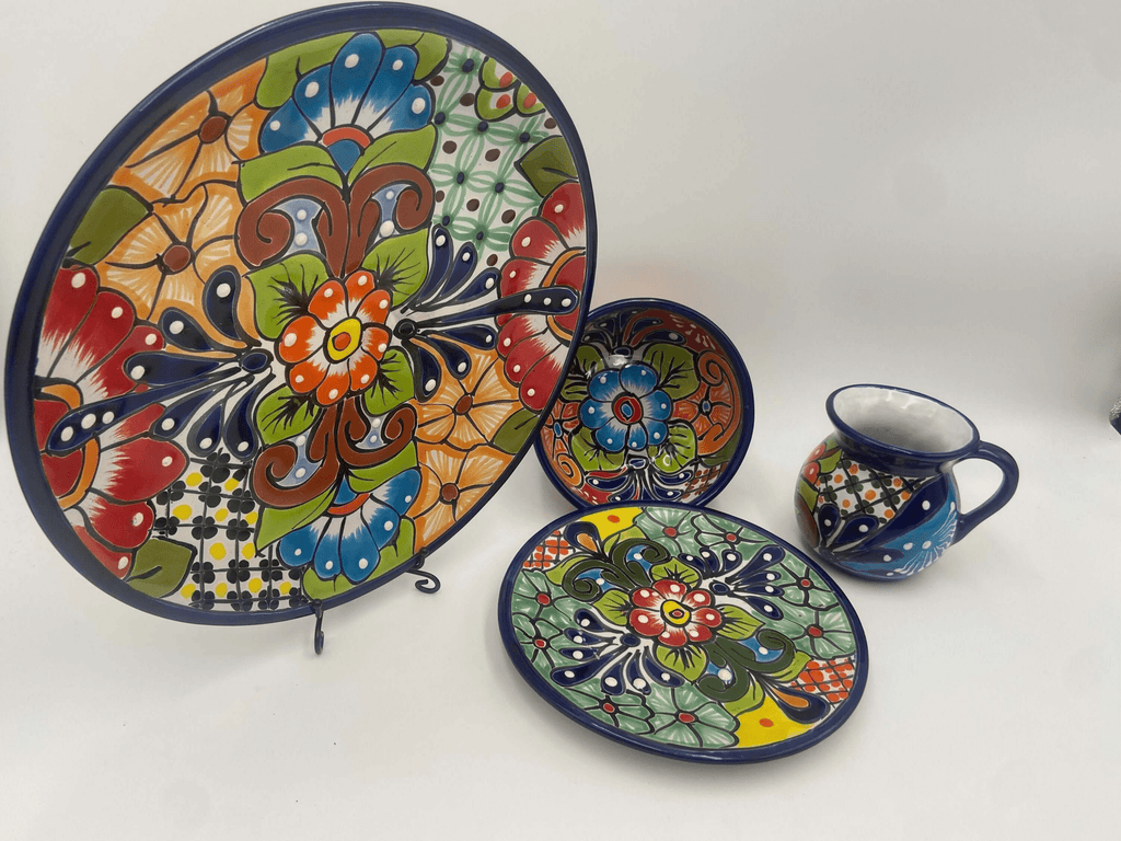 16-Piece Mexican Talavera Dinnerware Set | Handmade Talavera Talavera Dinnerware Set La Vie Bien 16-Piece Mexican Talavera Dinnerware Set | Handmade Talavera