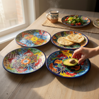16 - Piece Mexican Talavera Dinnerware Set | Handmade Talavera Talavera Dinnerware Set La Vie Bien 16 - Piece Mexican Talavera Dinnerware Set | Handmade Talavera
