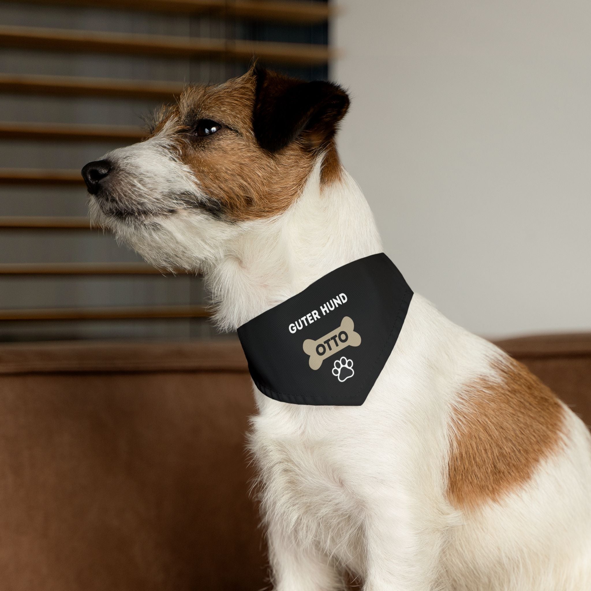 Guter hund German Personalized Black Dog bandana