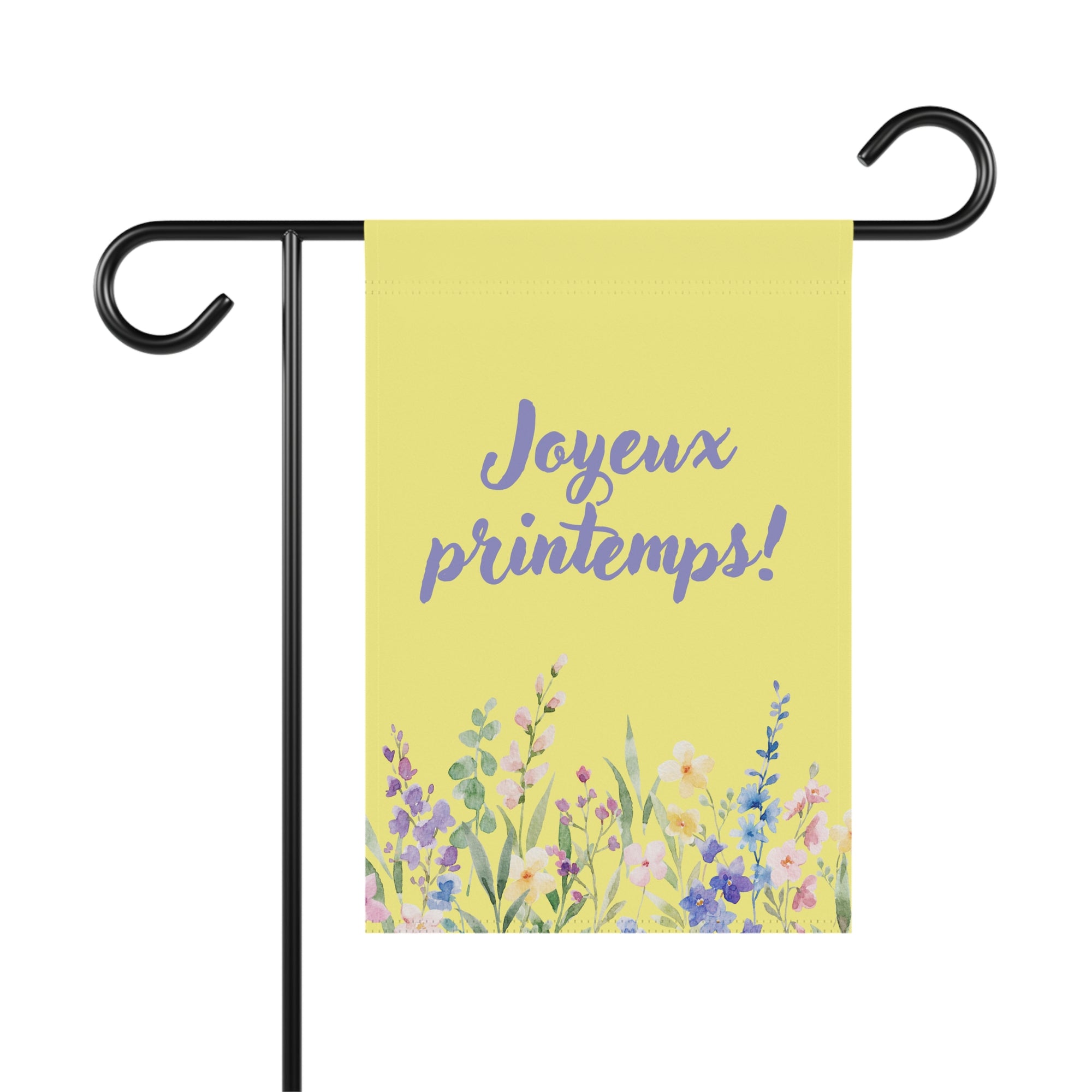 Joyeux Printemps Spring Floral Garden Banner Decor