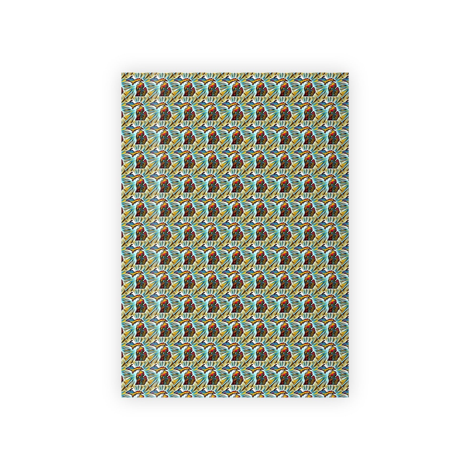 Michigan comic book style Wrapping Paper