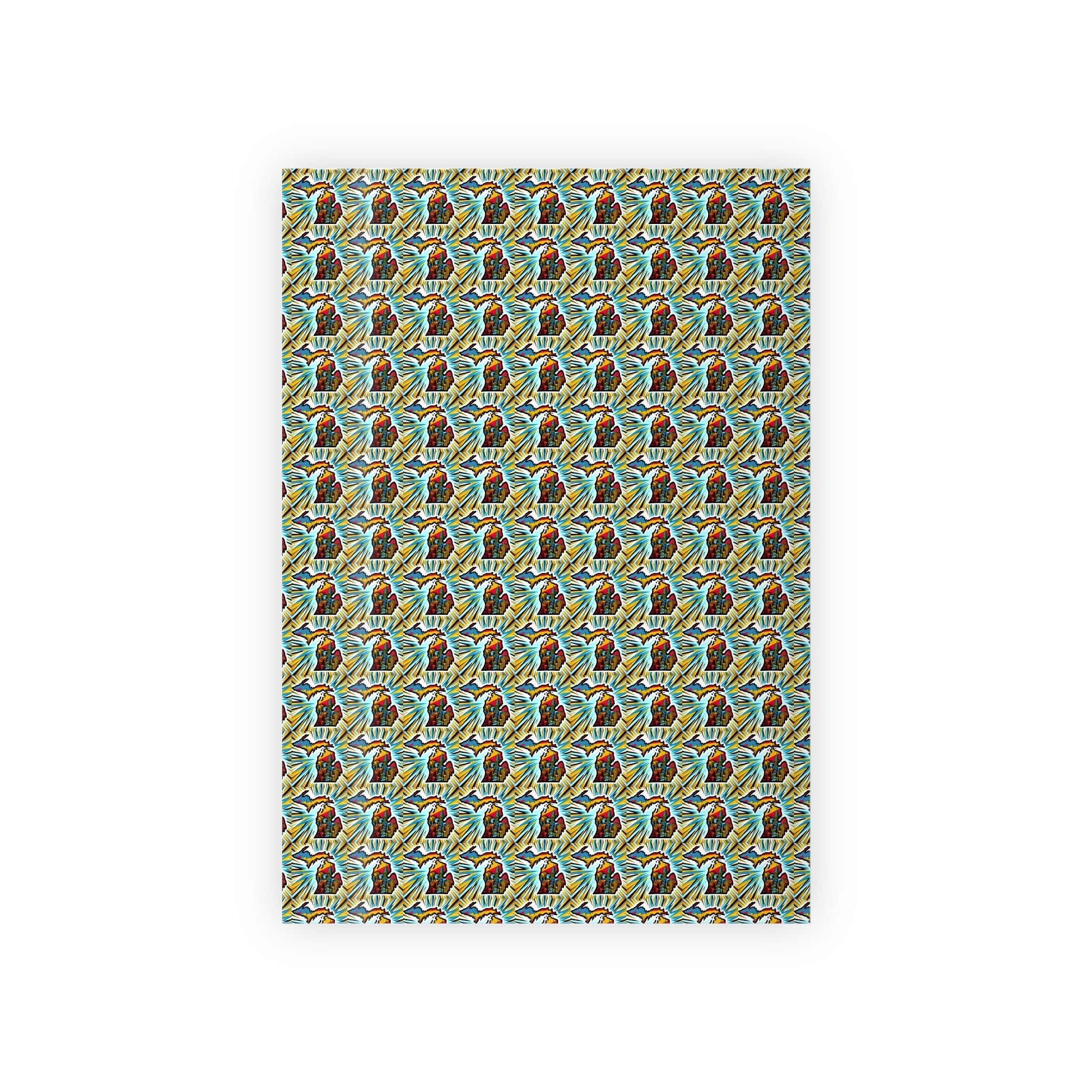 Michigan comic book style Wrapping Paper