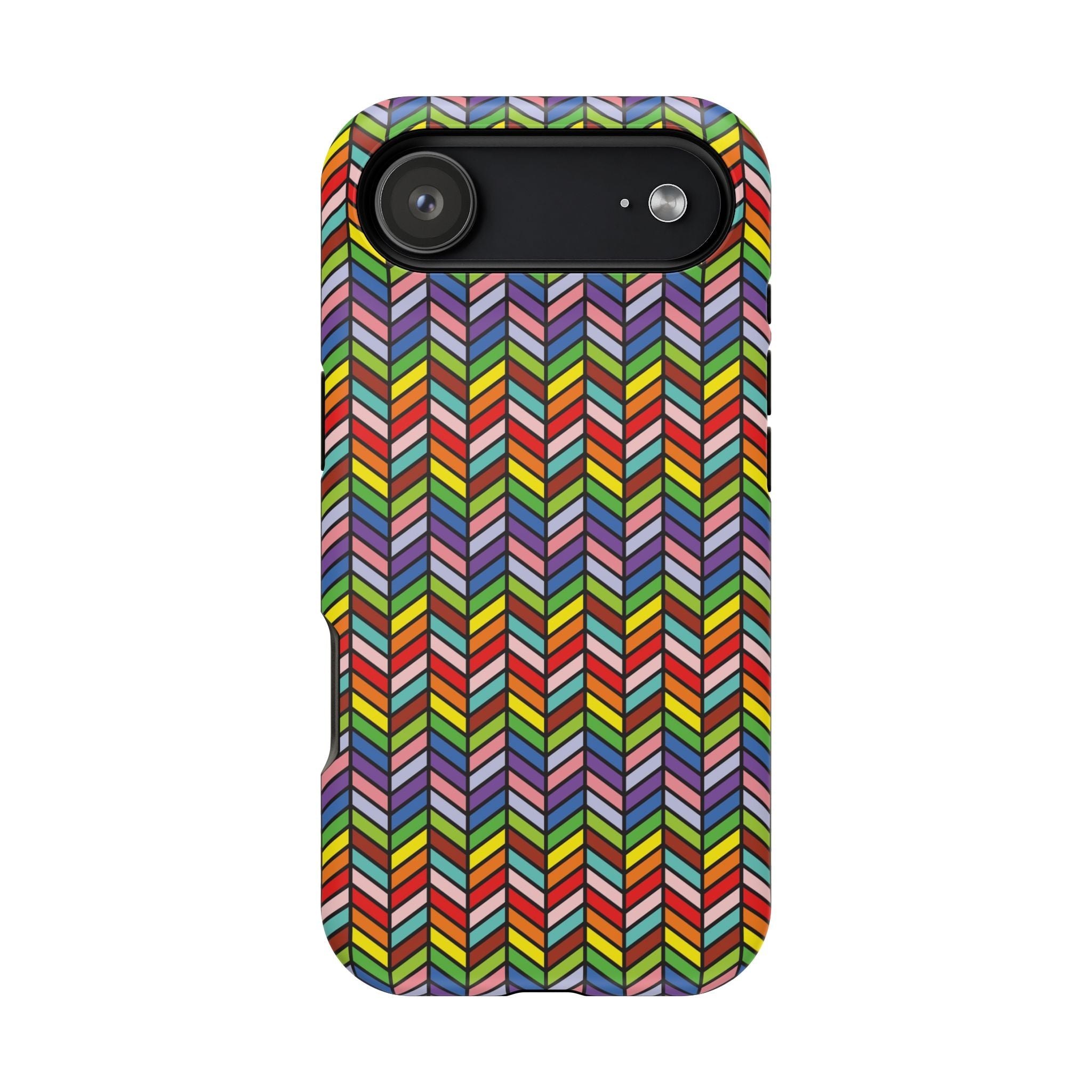 Bespattered Facade Rainbow Chevron Tiles Impact-Resistant Case
