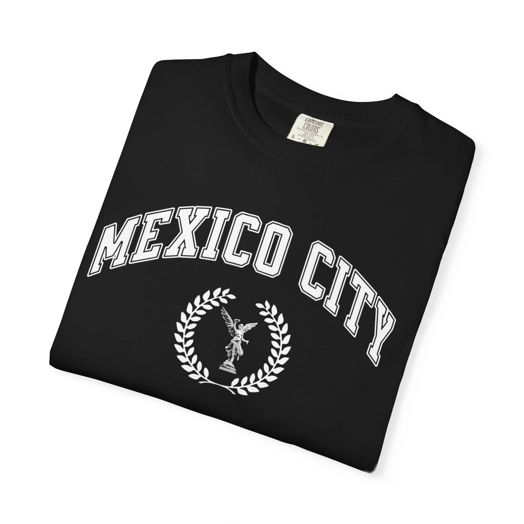 Mexico City Vintage Tee — Laurel Crest with Monumento a la Independencia Graphic T-Shirt