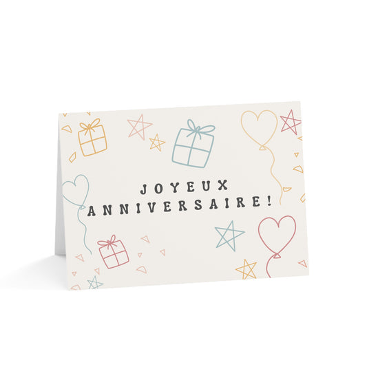 French Birthday Greeting Cards - Joyeux Anniversaire