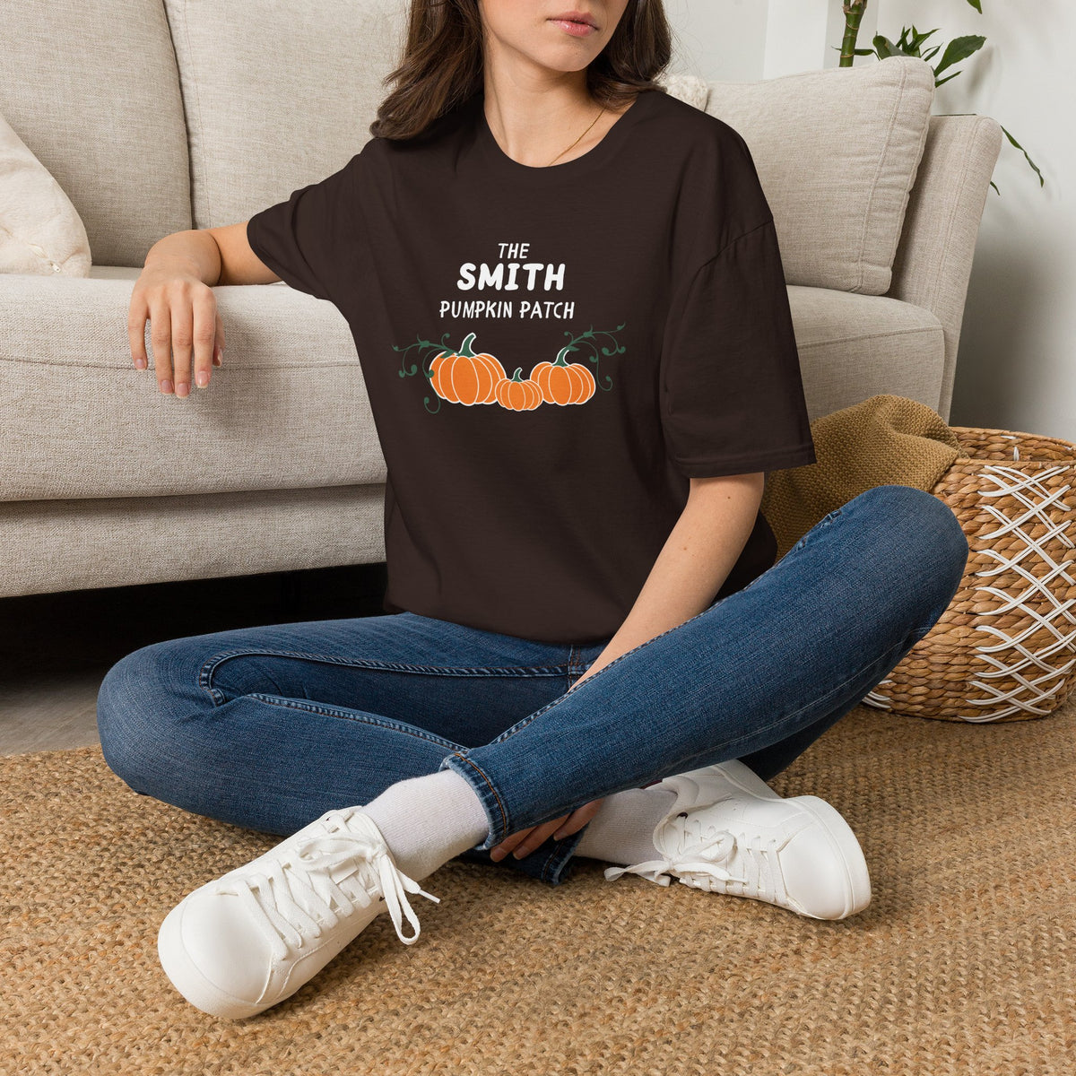 The Personalized Pumpkin Patch T-Shirt, Your family name Pumpkin Patch Fall Tee for autumn family photos, Pregnancy announcements
