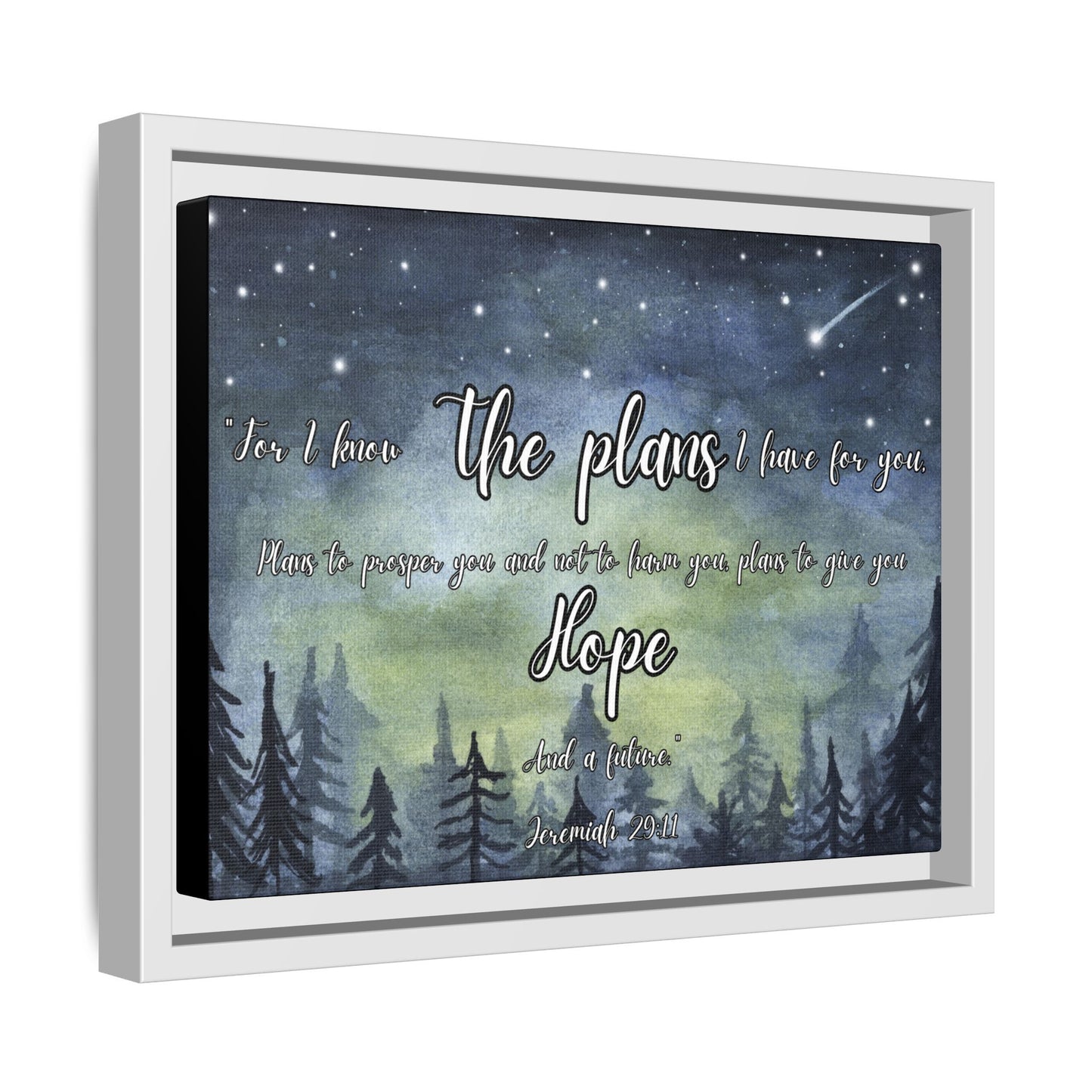 Jeremiah 29:11 Bible Verse wall art framed canvas