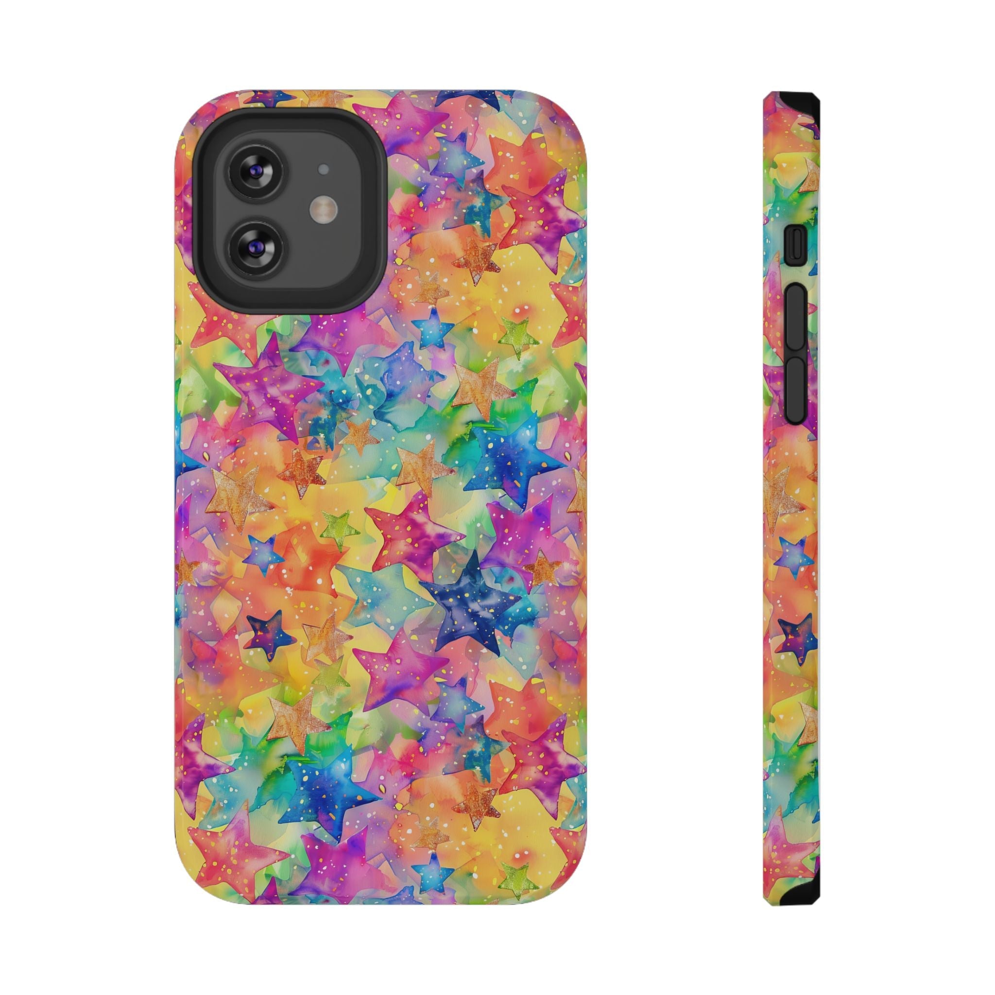 Bespattered Facade Rainbow Stars Impact-Resistant Case