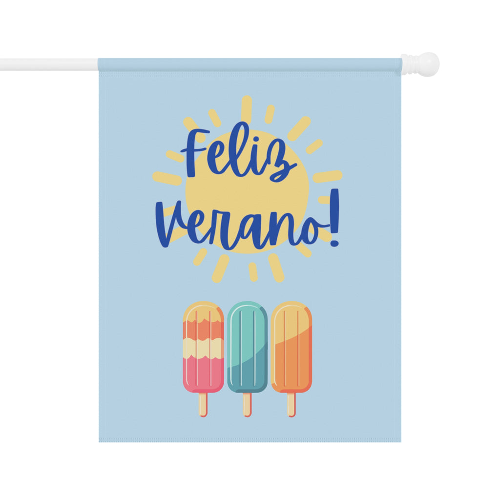 Feliz Verano Summer garden flag