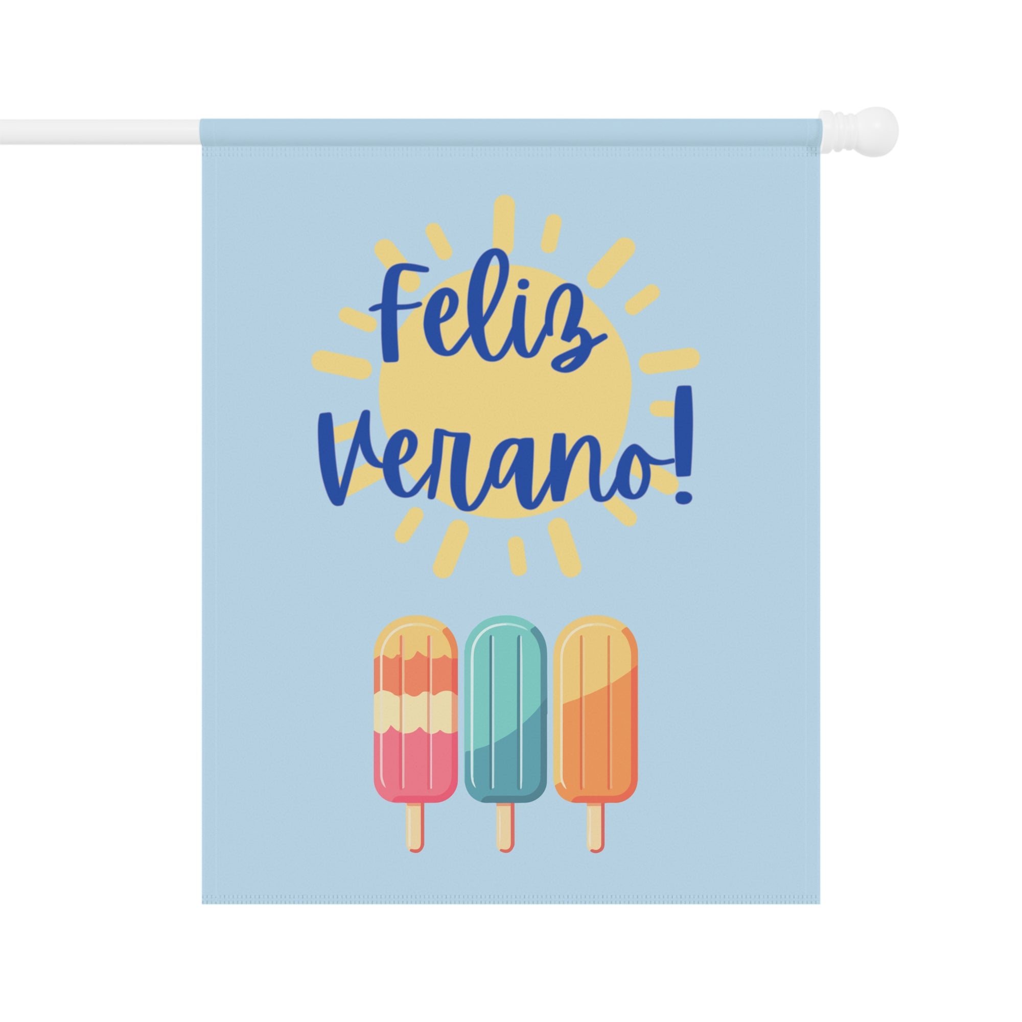 Feliz Verano Summer garden flag