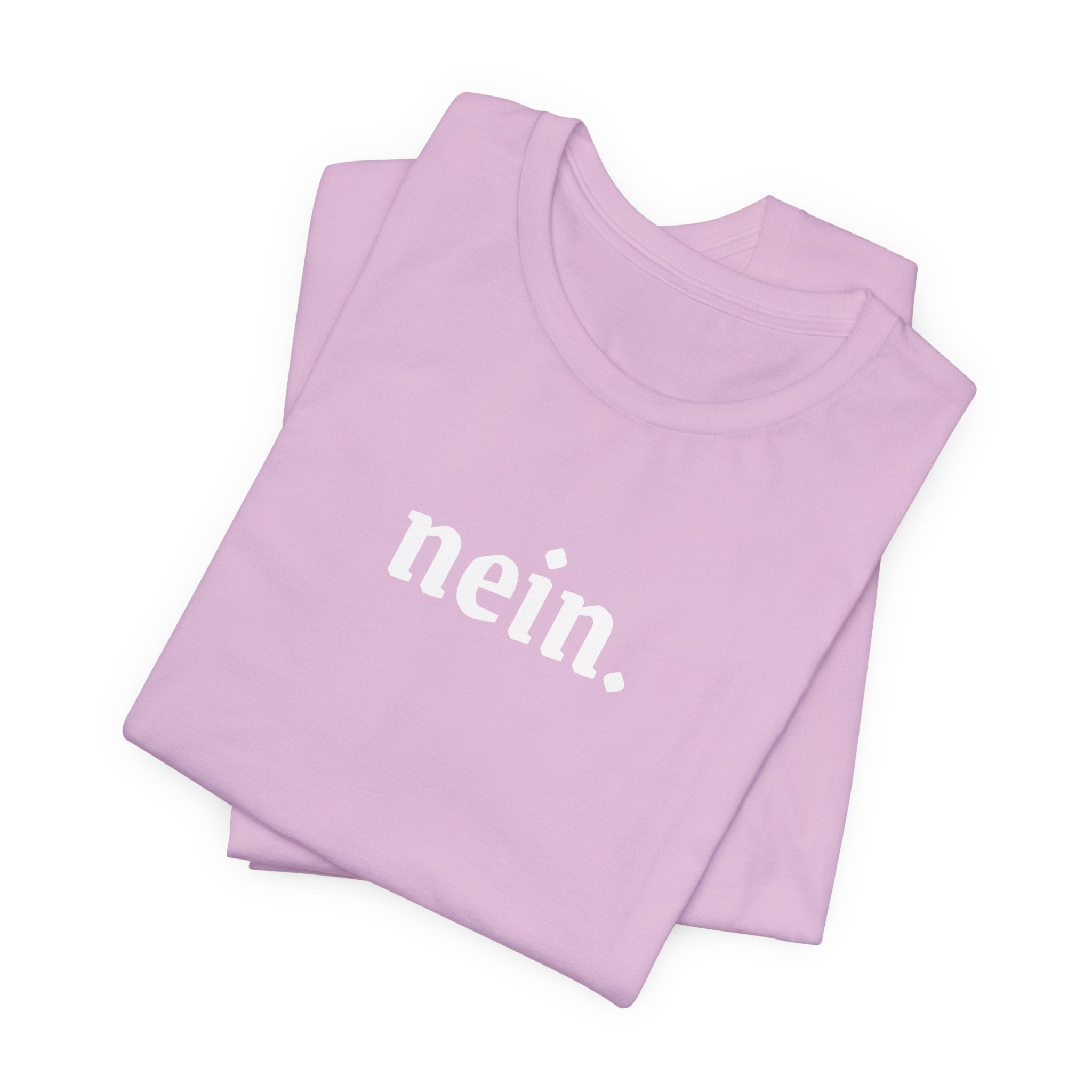 Nein. Graphic Tee, unisex Minimal German Word Tee
