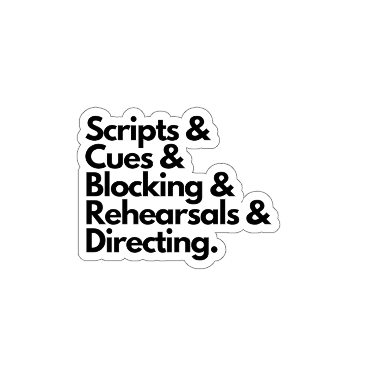 Theater Scripts & Cues Die-Cut Sticker