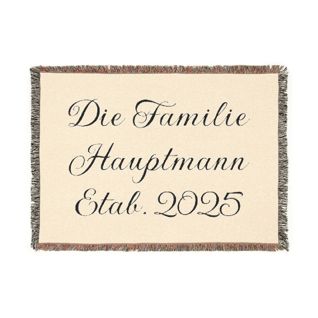 Personalisierte gewebte Familiendecke mit Namen und Jahr - La Vie Bien - custom - custom blanket - custom bride gift