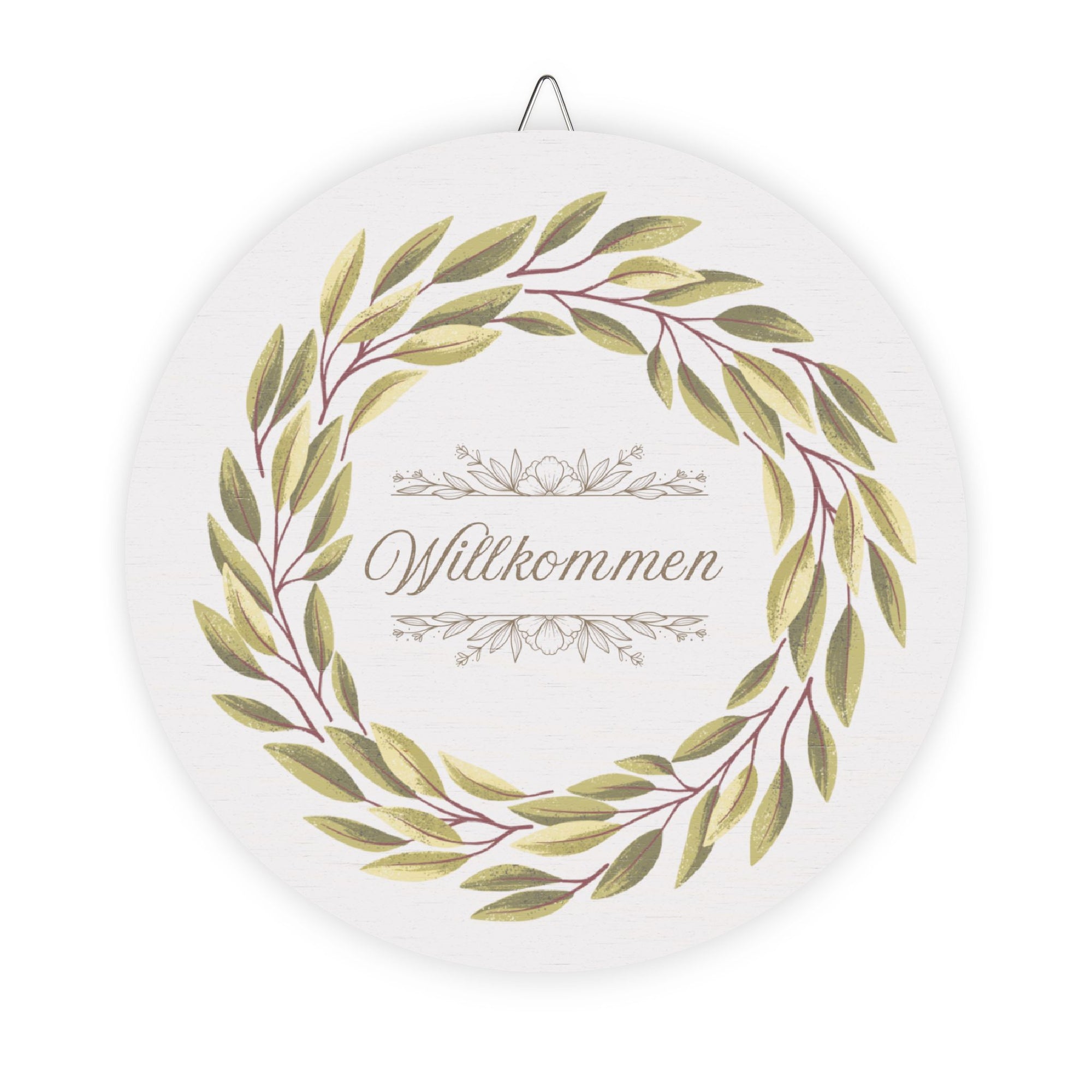 Willkommen Front Door Hanging Sign