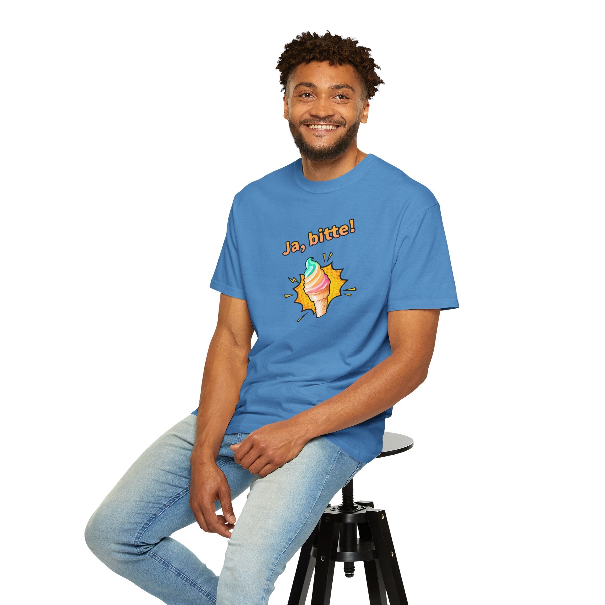 Ja Bitte! Rainbow Soft Serve Ice Cream German T-Shirt