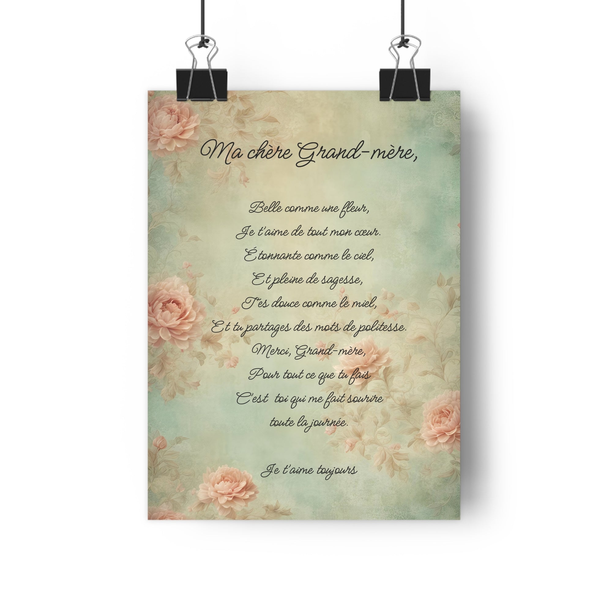 My dear grandmother French Giclee Art Print