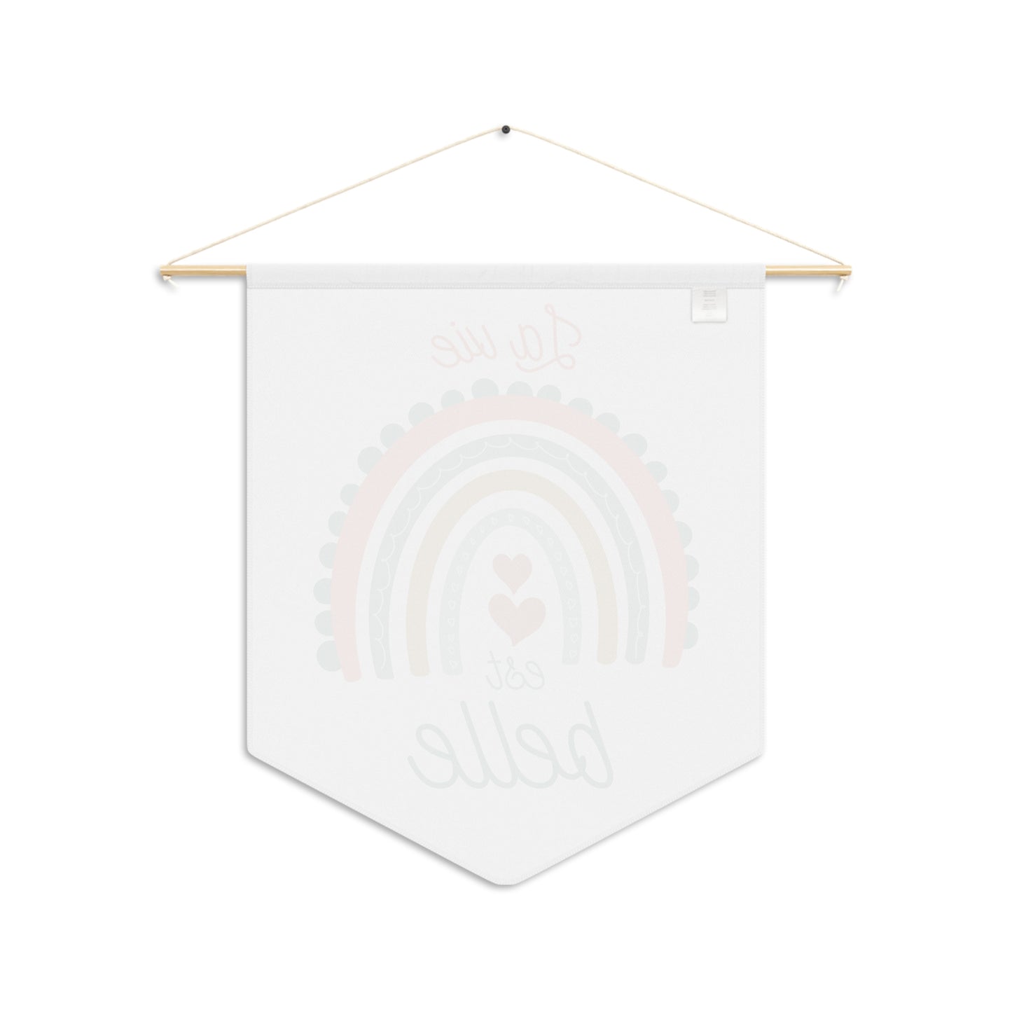 La vie est belle Rainbow Pennant Wall Art