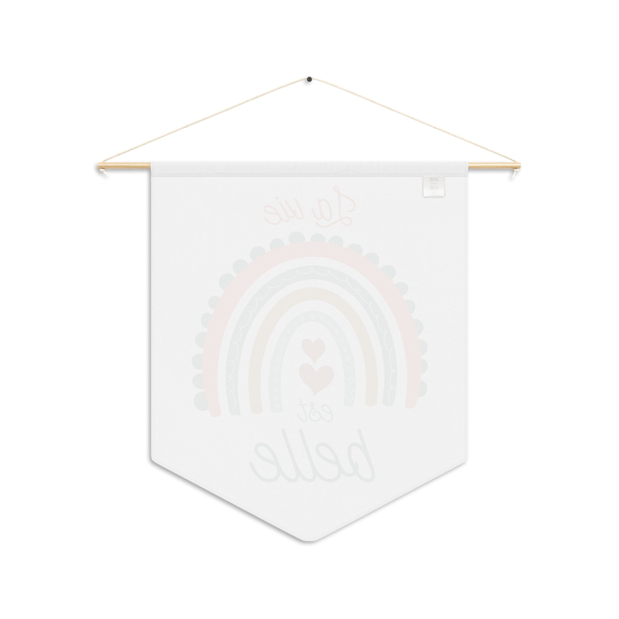 La vie est belle Rainbow Pennant Wall Art