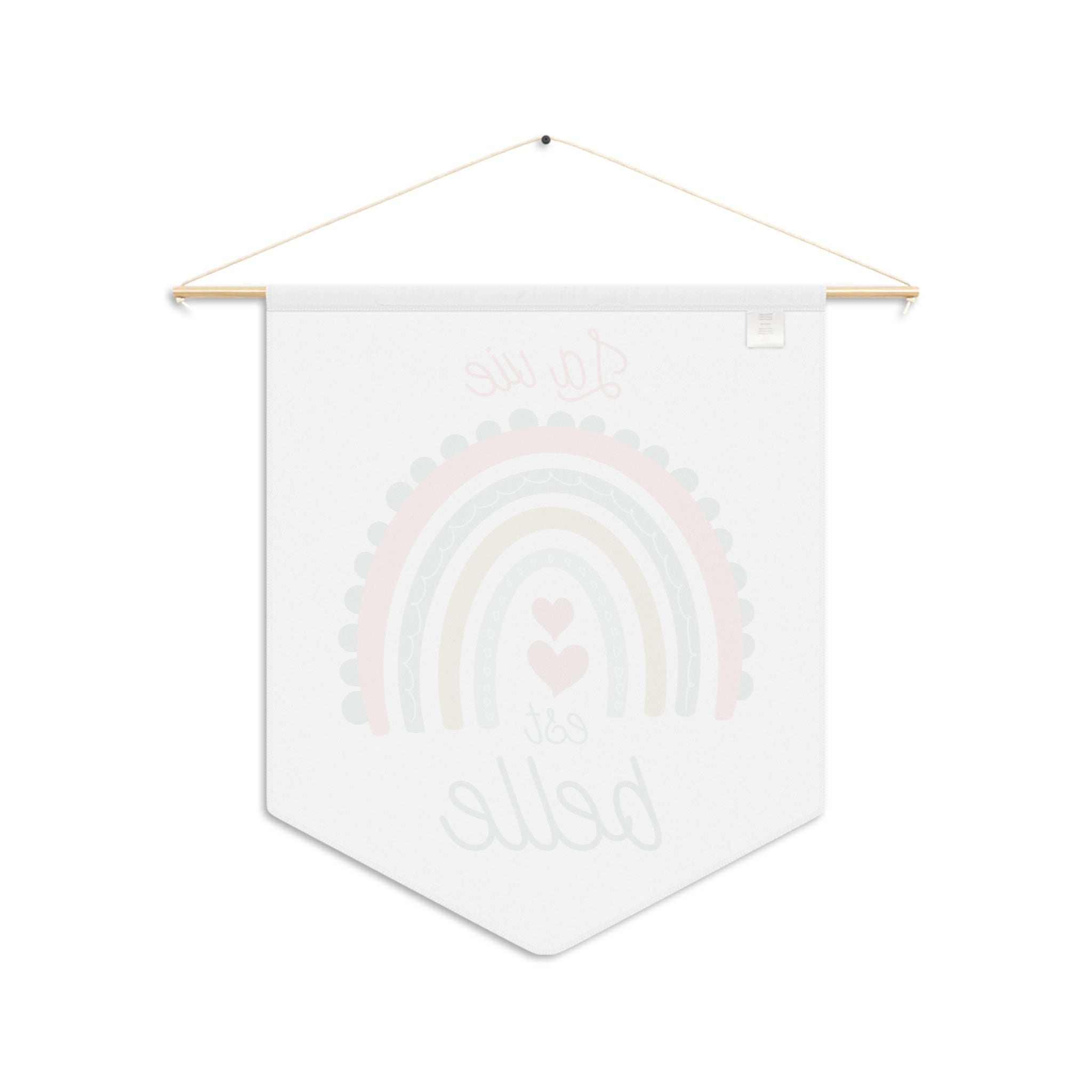 La vie est belle Rainbow Pennant Wall Art