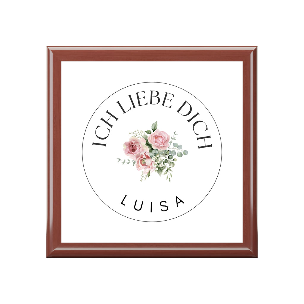 Personalized ich liebe dich German Jewelry Box with Name