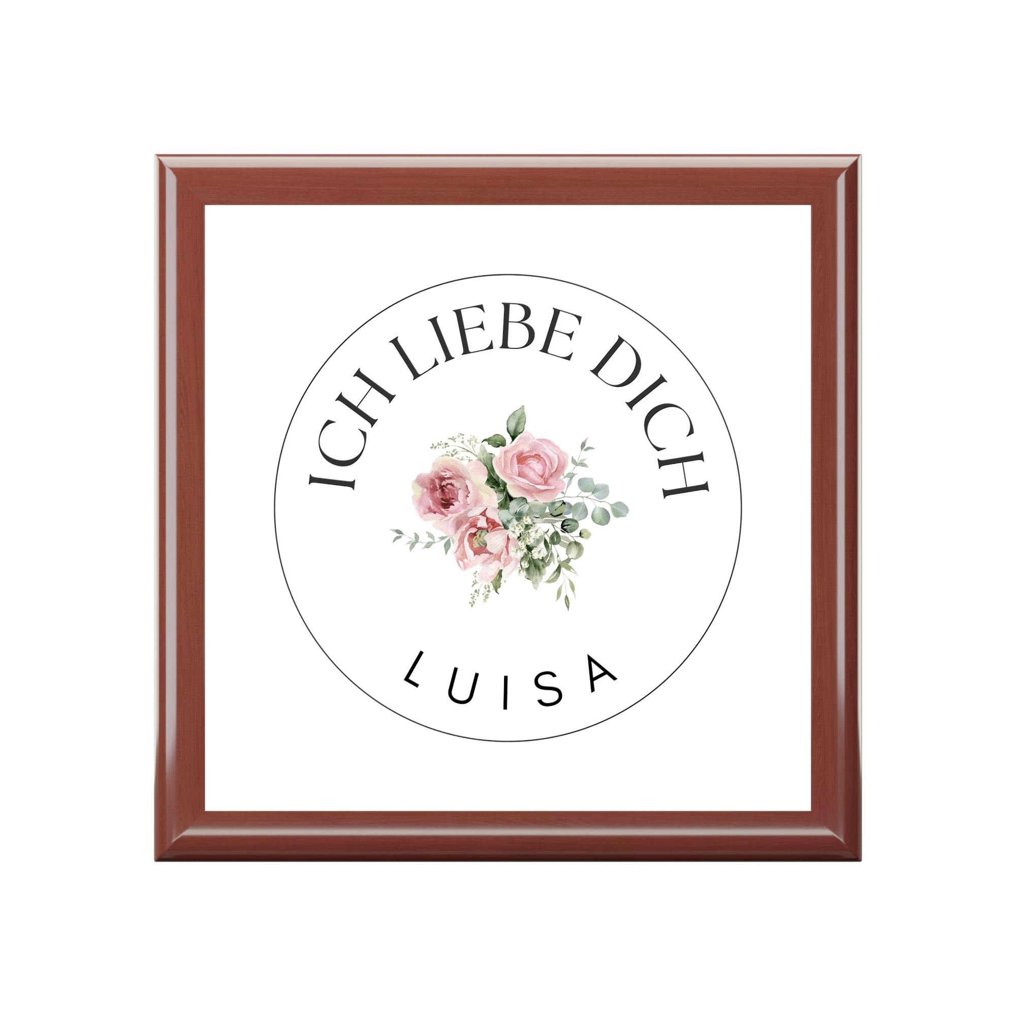 Personalized ich liebe dich German Jewelry Box with Name