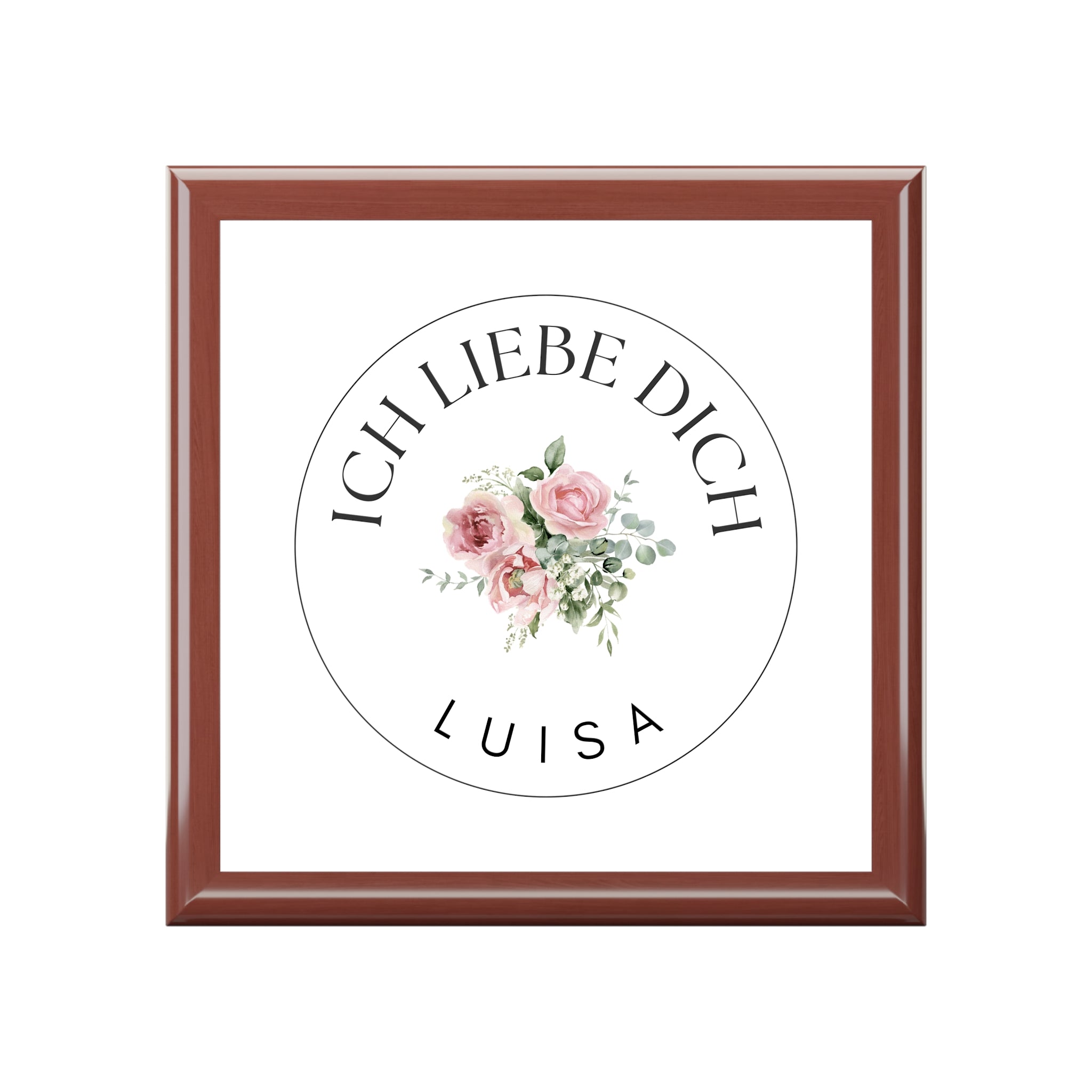 Personalized ich liebe dich German Jewelry Box with Name