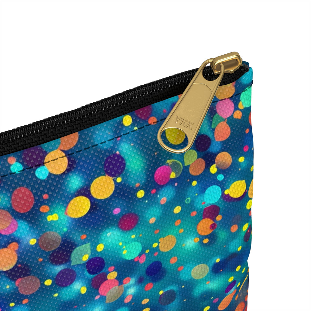 Bespattered Facade Rainbow Party Dots Accessory Pouch | 2 Sizes