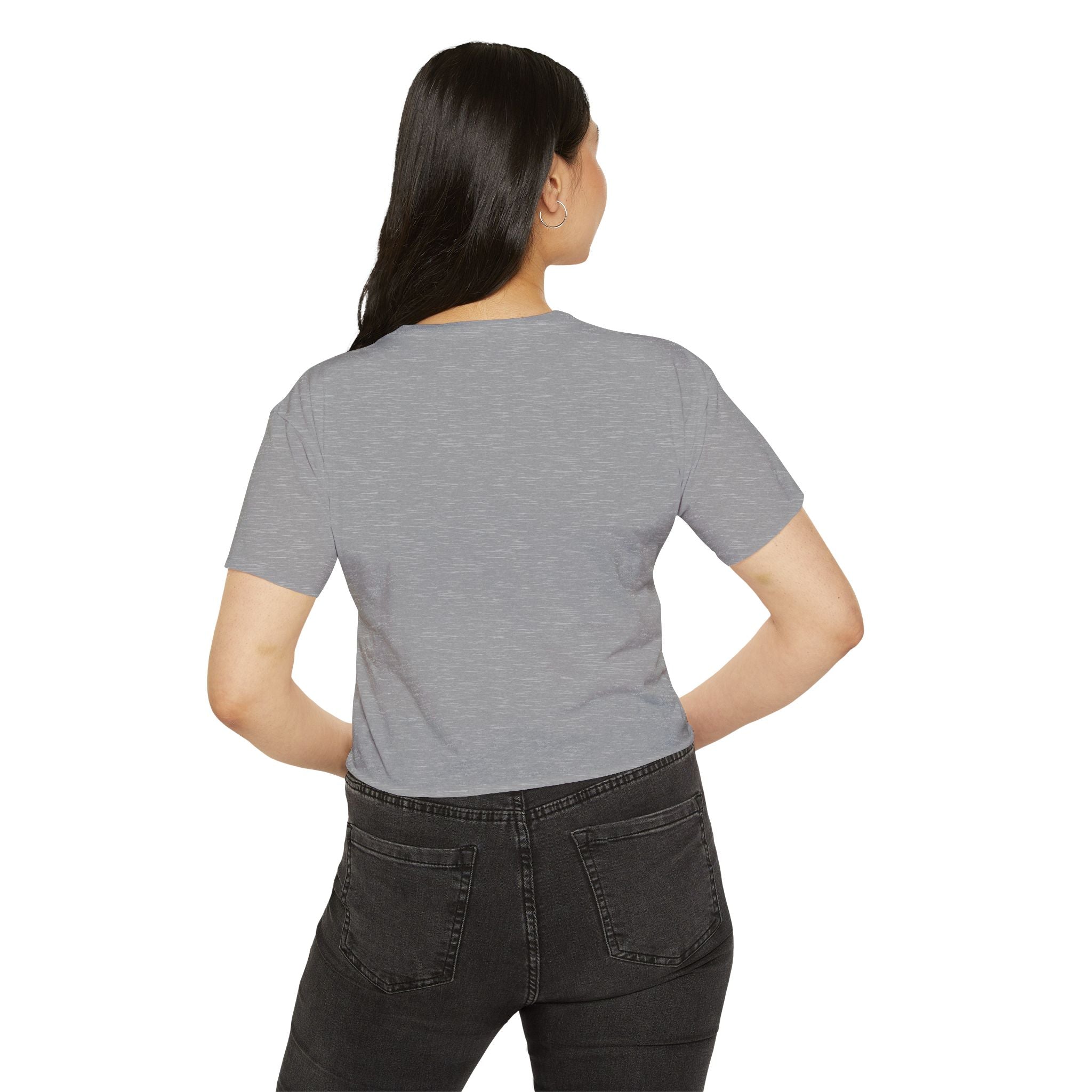 Auf Deutsch, bitte script crop top, German phrase tee, minimalist typography