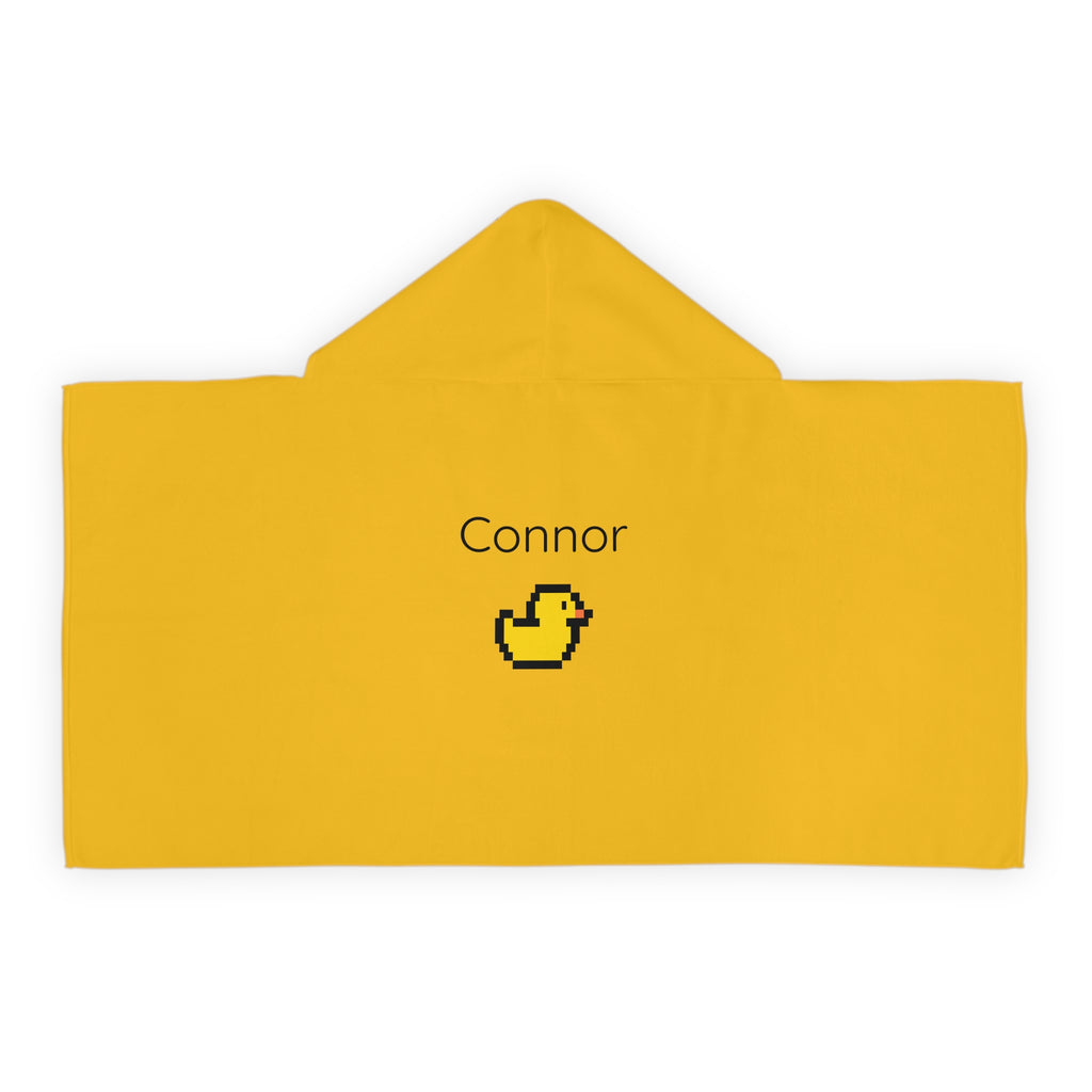 Kid's personalized ducky hooded bath towel