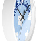 Customizable children's room name wall clock by Printify