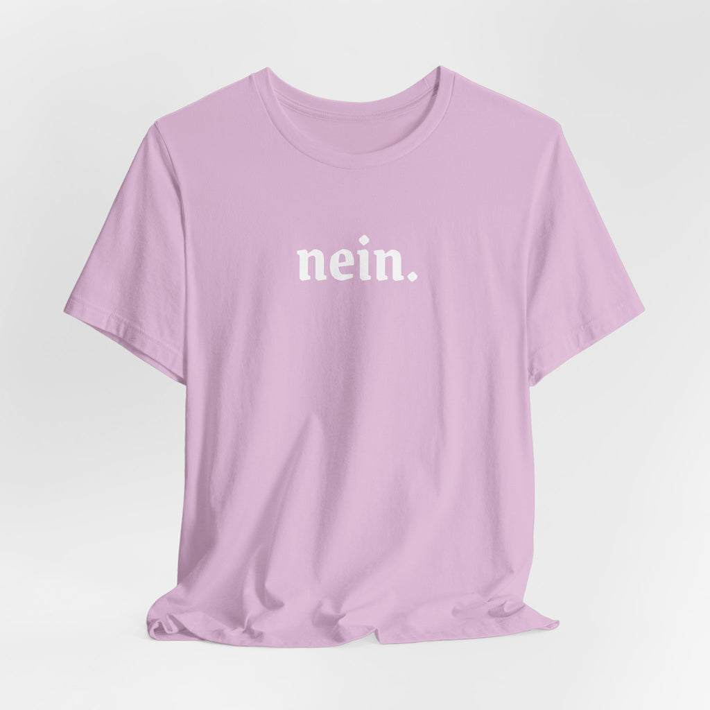 Nein. Graphic Tee, unisex Minimal German Word Tee
