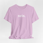 Nein. Graphic Tee, unisex Minimal German Word Tee