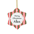 Personalized name "Merry Christmas" Ornament by Printify