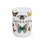 Papillons Butterfly Ceramic Mug — Vintage French-Inspired 11oz & 15oz Coffee Cup
