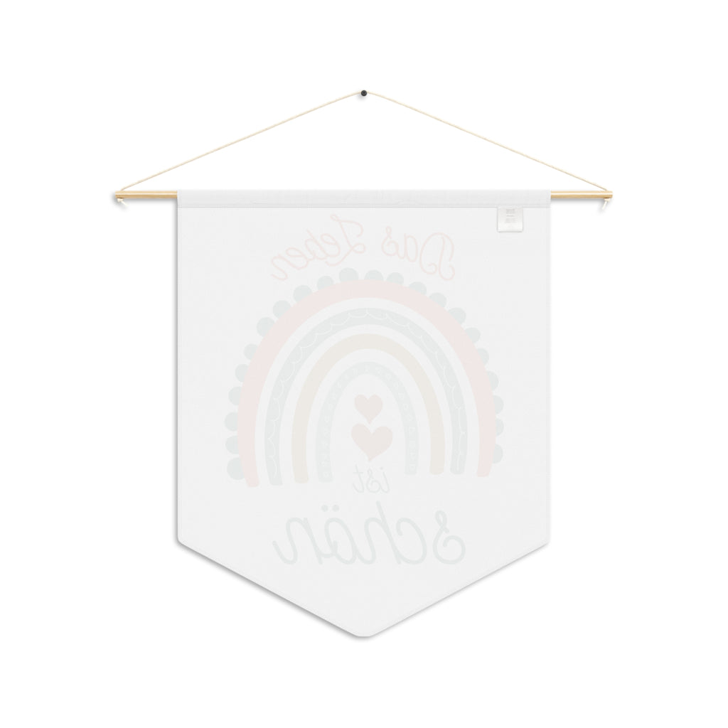 Das Leben ist schön German Rainbow Pennant Wall Art