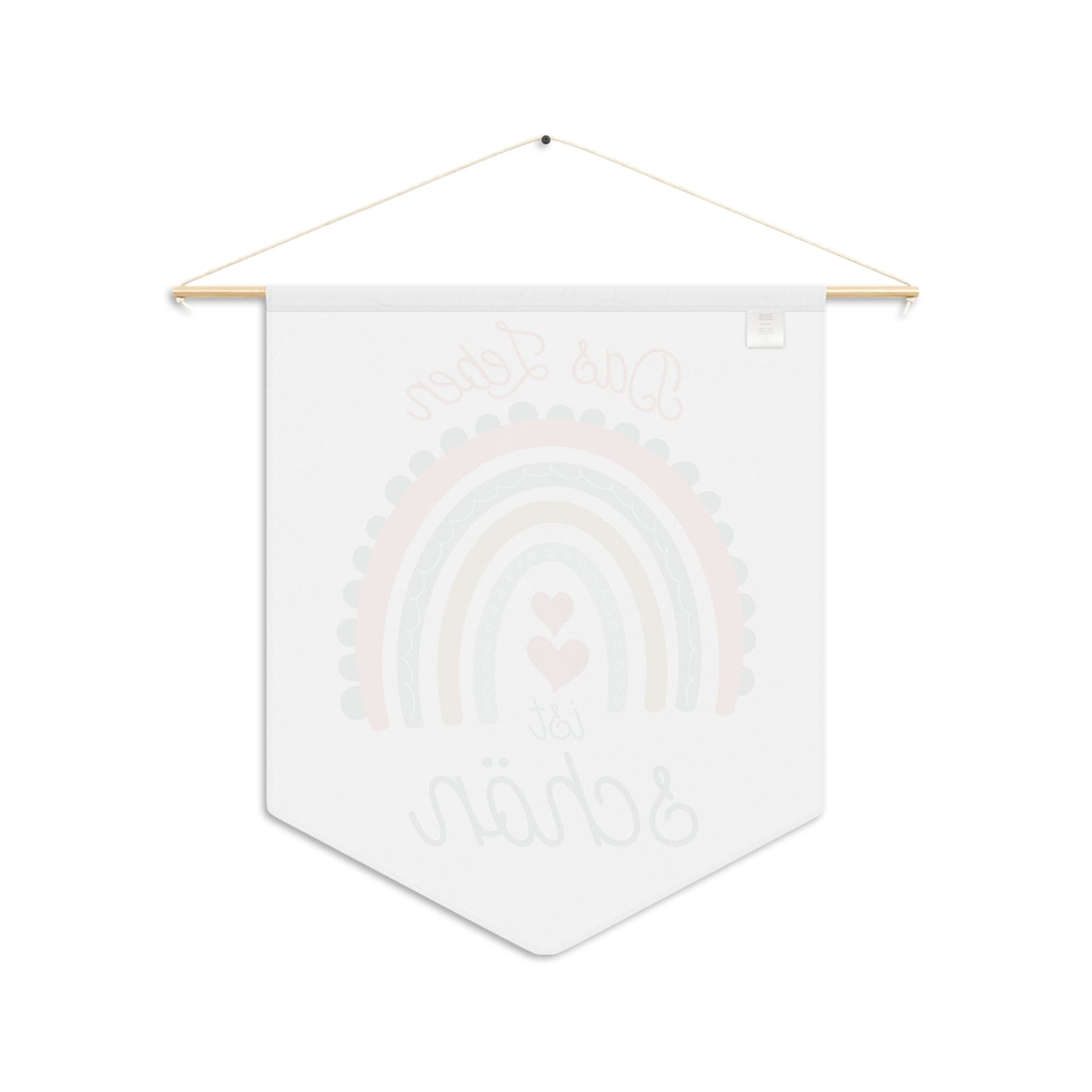 Das Leben ist schön German Rainbow Pennant Wall Art