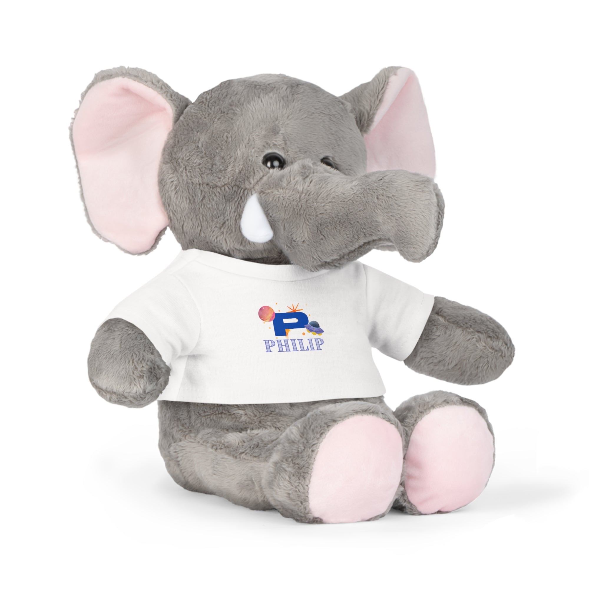 Personalized stuffed animal - Space themed with initial