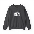 Embroidered Très Bien Sweatshirt -French Phrase Graphic Crewneck by Printify