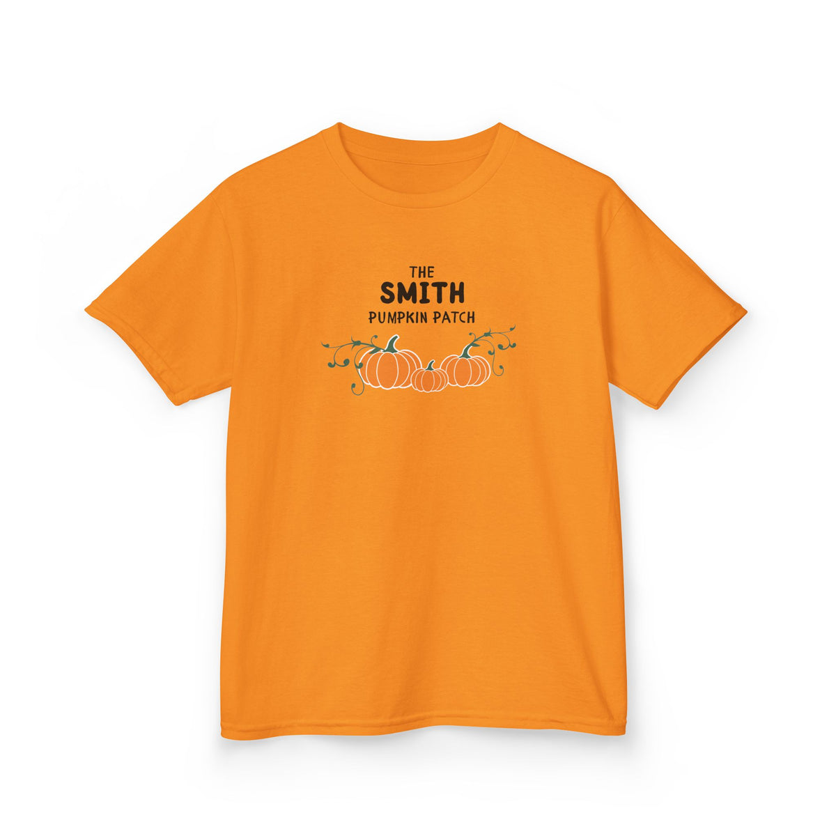 Custom Kids Family name Pumpkin Patch Tee, Personalized Fall Shirt for Family photos