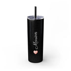 Personalized Skinny Tumbler with Straw by Printify