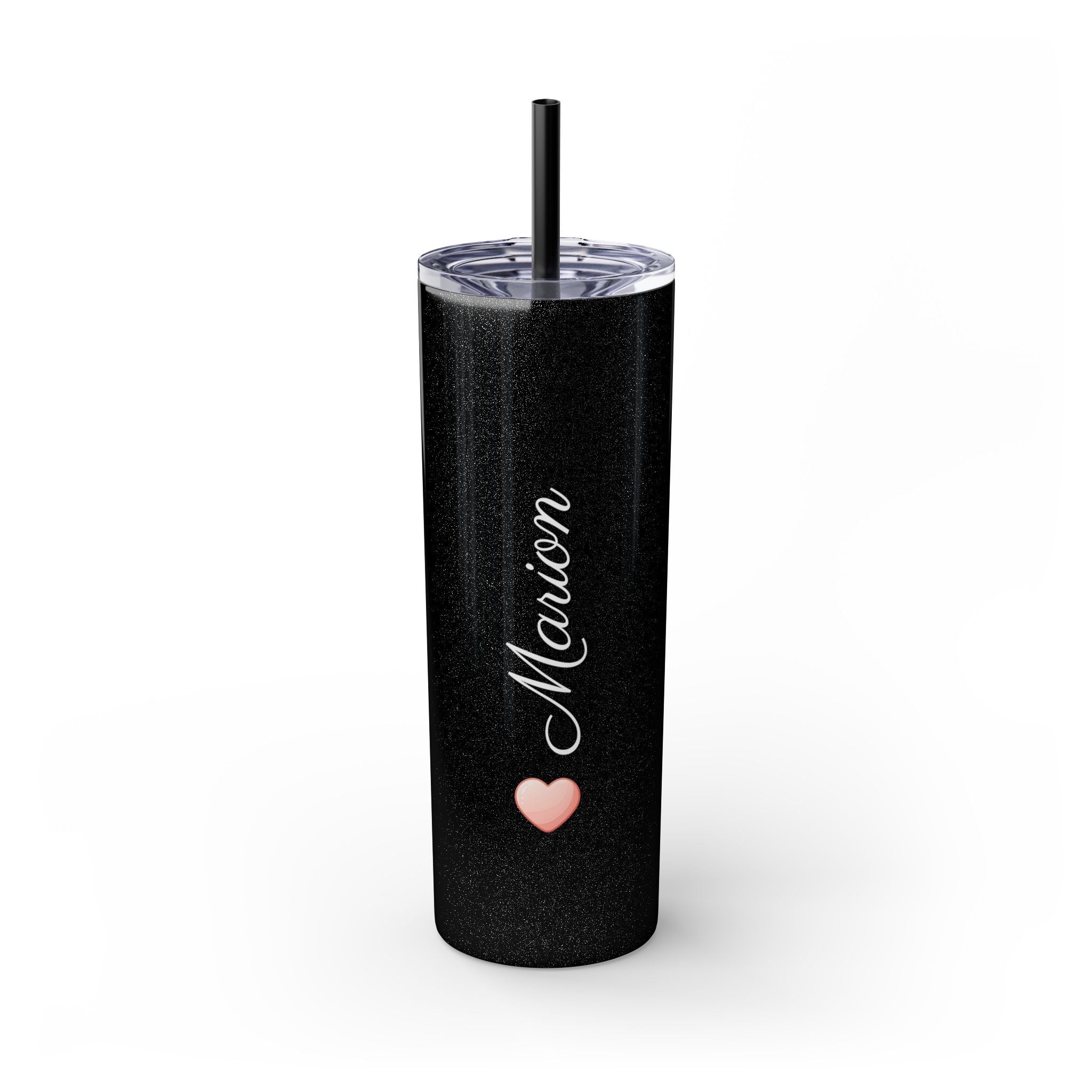 Personalized Skinny Tumbler with Straw