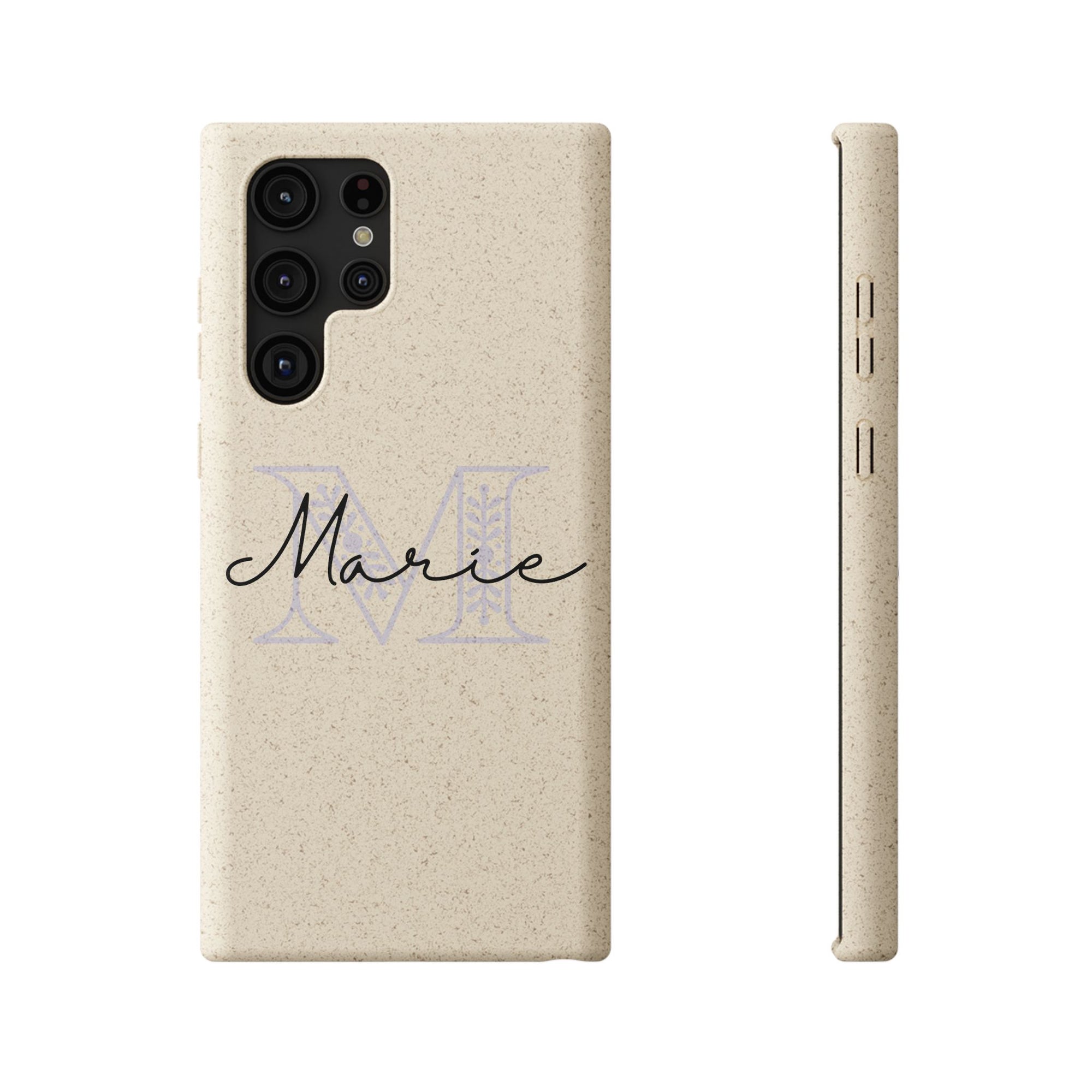 Eco - friendly monogrammed Phone case - La Vie Bien - biodegradable - custom phone case - eco cell phone case